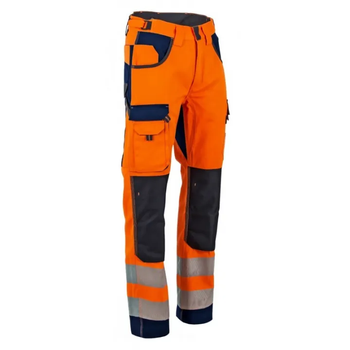 Pantalon haute visibilité AUTHENTIC HV – genouillères, renforts Oxford, classe 2 EN 20471