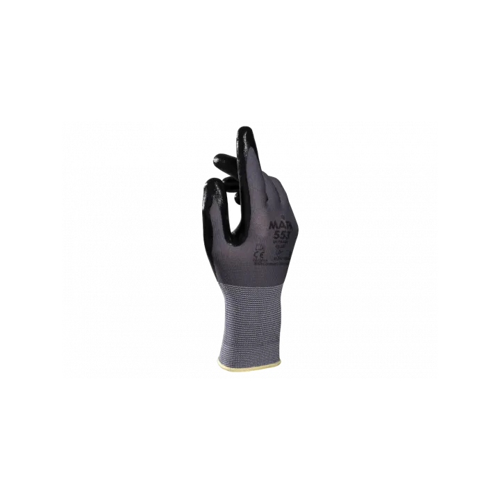 PAIRE DE GANTS NYLON ENDUIT NITRILE NOIR ULTRANE 553