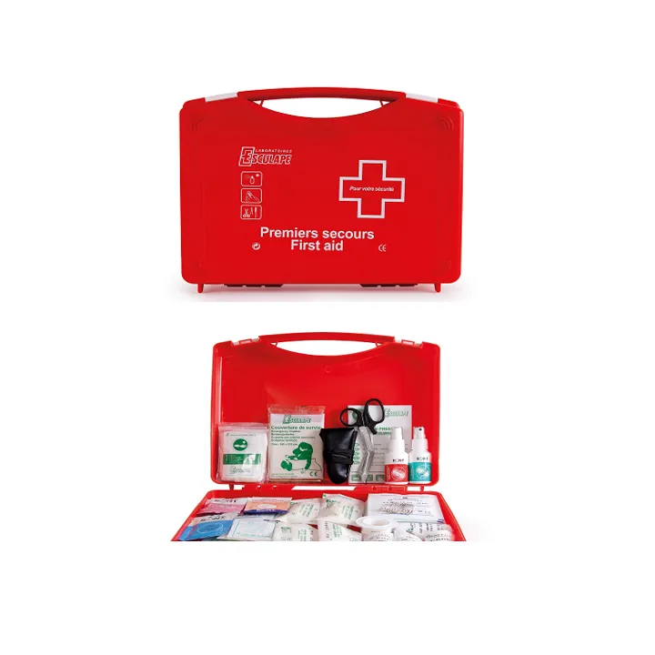 Trousse de premiers secours complète avec couverture de survie, pansements et antiseptiques
