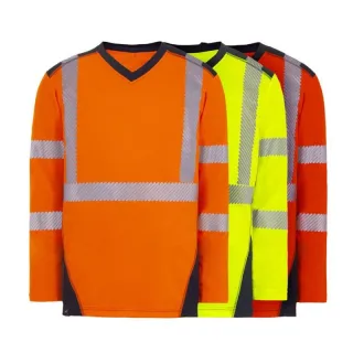 T-SHIRT HV POLYESTER RECYCLE ML CLASSE 3 135GR UPF 40+ BALI°