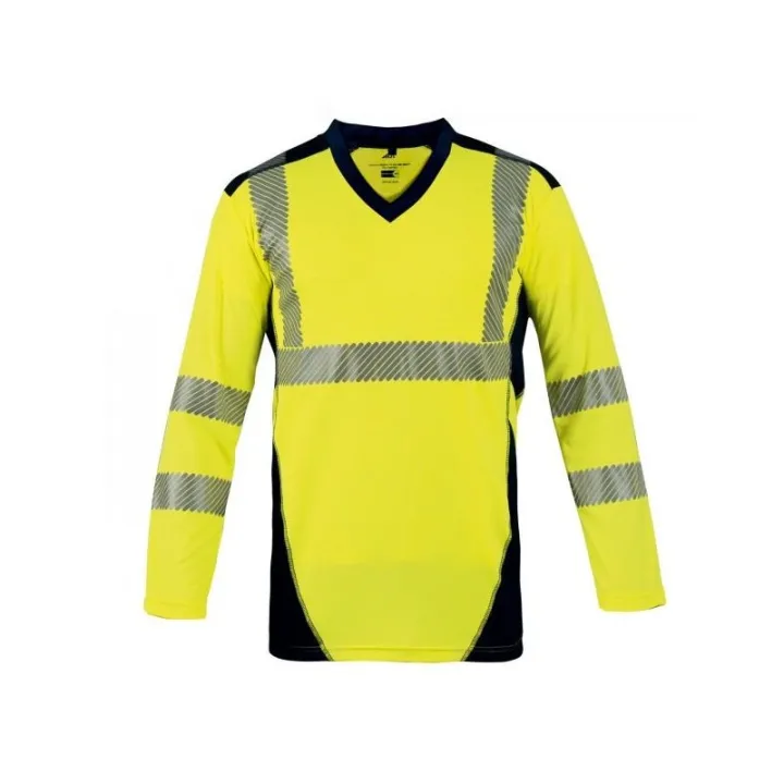 T-SHIRT HV POLYESTER RECYCLE ML CLASSE 3 135GR UPF 40+ BALI°