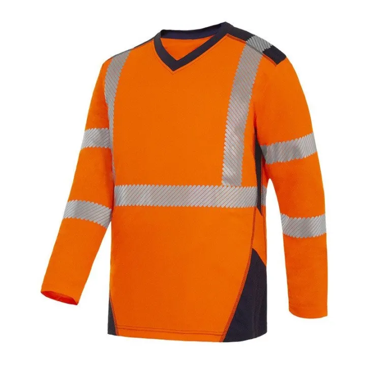 T-SHIRT HV POLYESTER RECYCLE ML CLASSE 3 135GR UPF 40+ BALI°