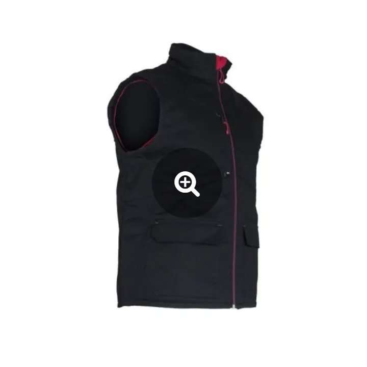 Bodywarmer matelassé avec col montant et emmanchures coupe-vent