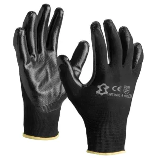 Gant tricoté polyester nitrile haute dextérité pour manutention – Normes EN 388 et EN 420