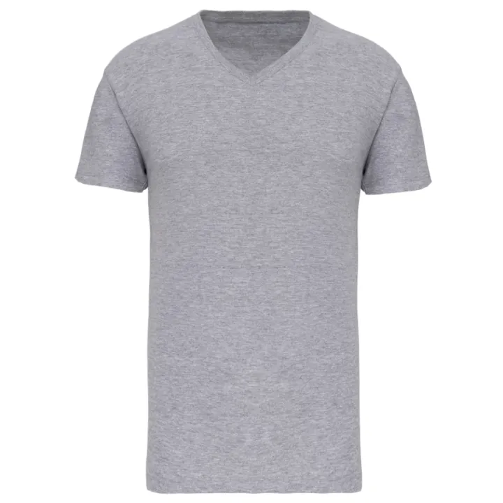 T-SHIRT COL V 100% COTON BIO H MC 145GR K3028 