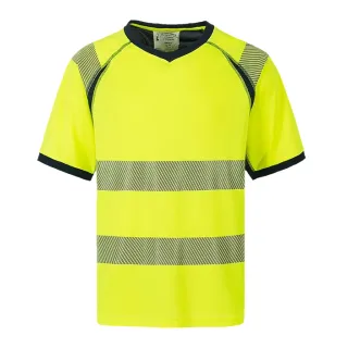 T-SHIRT HV 100% POLY RECLYCLE MC CLASSE 2 UPF50+ TO7