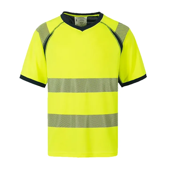 T-SHIRT HV 100% POLY RECLYCLE MC CLASSE 2 UPF50+ TO7