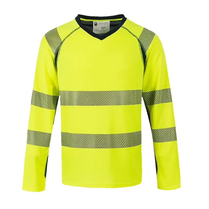 T-SHIRT HV 100% POLY RECLYCLE ML CLASSE 2 UPF 50+TO7