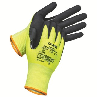 Gants uvex unidur 6679 foam HV : protection contre les coupures et confort optimal en milieux industriels et BTP