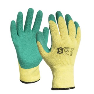 Gant tricoté latex crêpé professionnel pour manutention et BTP