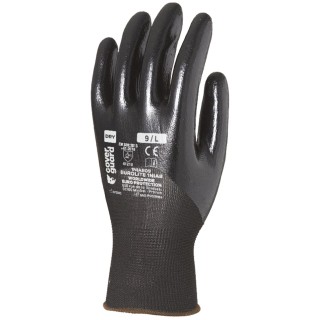 Gants EUROLITE 1NIAB en polyester avec enduction nitrile 3/4 – dextérité et protection en milieu huileux