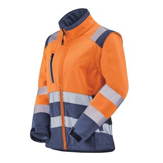 VESTE SOFTSHELL RIPSTOP HV F MANCHES AMOVIBLES CLASSE 2 360GR TIAN