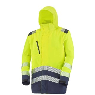 PARKA AVEC CAPUCHE POLYESTER RECYCLE HV CLASSE 3 190GR ERWIN