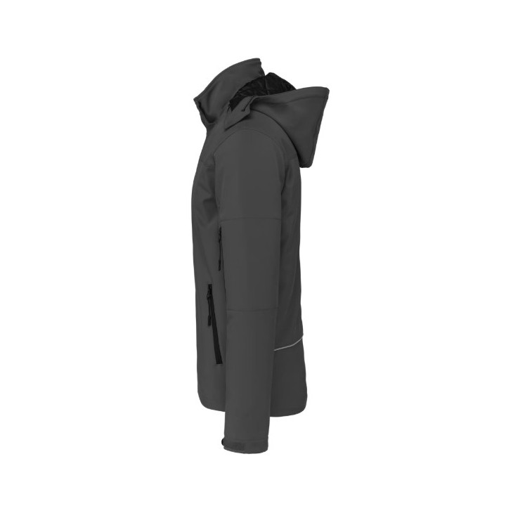 PARKA HOMME SOFTSHELL DOUBLEE 3 COUCHES CAPUCHE AMOVIBLE K650