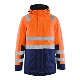 Parka d’hiver haute visibilité avec tissu résistant et doublure matelassée
