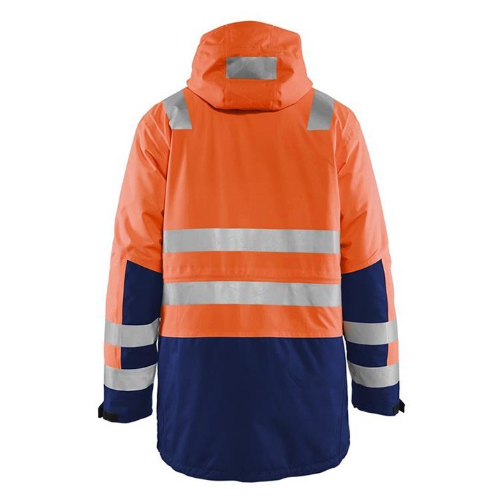 Parka d’hiver haute visibilité avec tissu résistant et doublure matelassée