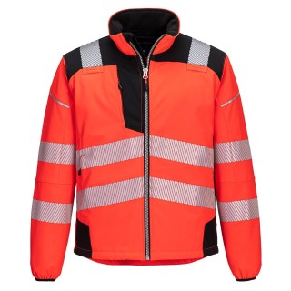 Softshell haute visibilité PW3 respirant et imperméable avec bandes segmentées