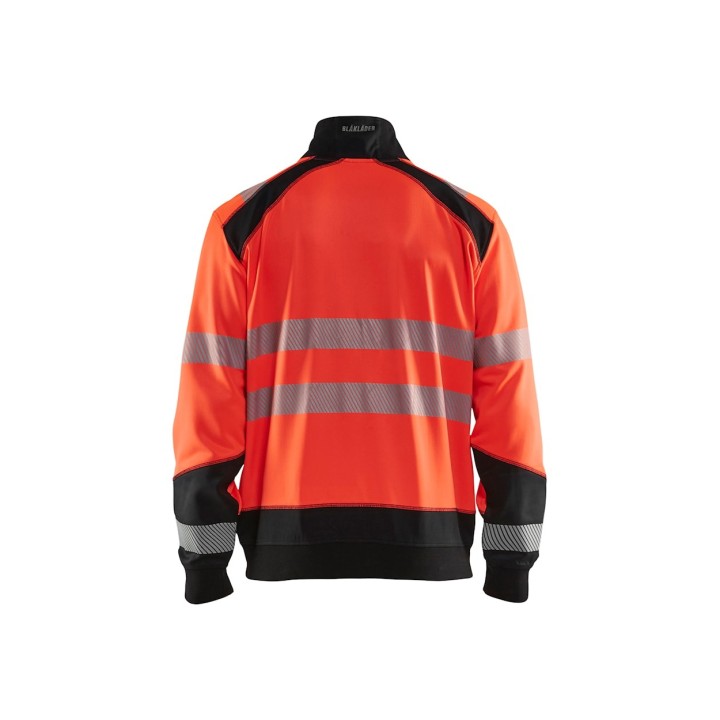 Sweat col camionneur haute visibilité avec bandes réfléchissantes et détails pratiques