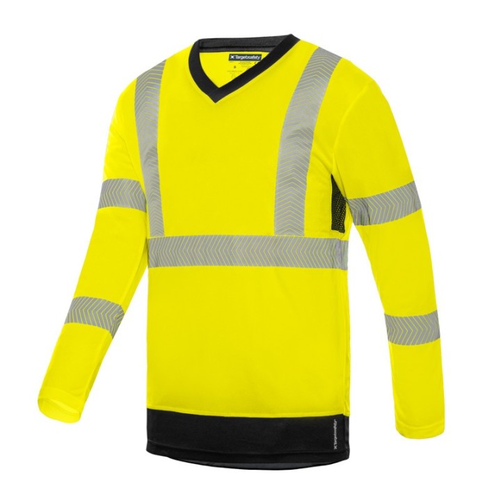 T-SHIRT HV 100% POLY ML CLASSE 3 UPF 40+ HELIUM