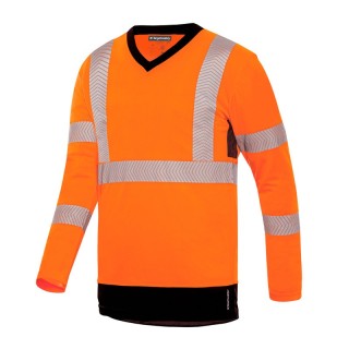 T-SHIRT HV 100% POLY ML CLASSE 3 UPF 40+ HELIUM