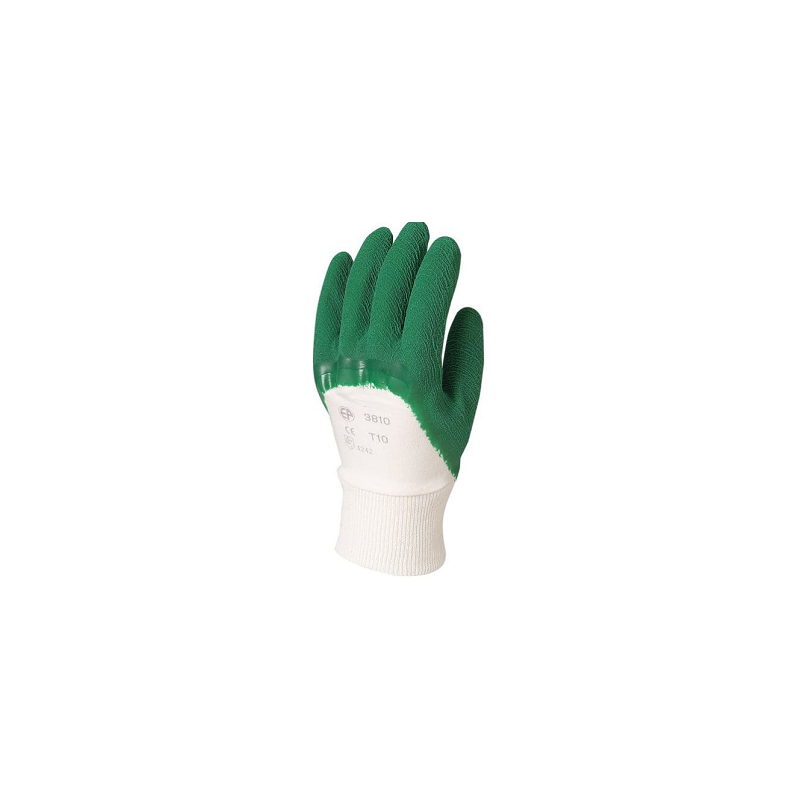 Gants de protection antidérapant en latex crêpé eurotechnique 3820 (lot de  12 paires de gants) - Taille au choix - Distriartisan